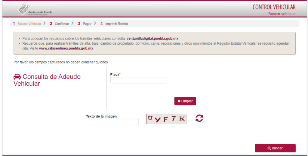 Control vehicular en puebla